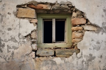 Fototapeta na wymiar An independent window in a wall or door. Generative AI