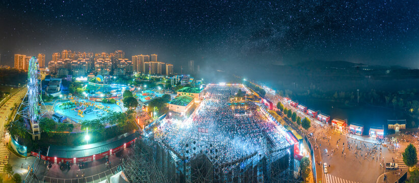 Chongqing ocean music festival at night