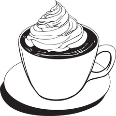 cup of coffee with cream