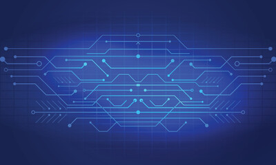 Blue color Abstract background. neon light and abstract line background. Technology and Line Background