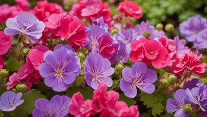 Close up of  purple and pink flower nature.