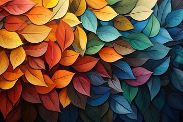 abstract colorful background with feathers
