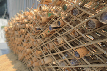 Feb 8 2015 platform made of bamboo, display at HKCU