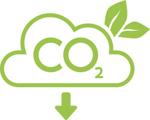 CO2 emission reduction neutrality concept icon.