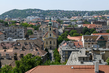 Fototapeta na wymiar Overview of Budapest in Hungary