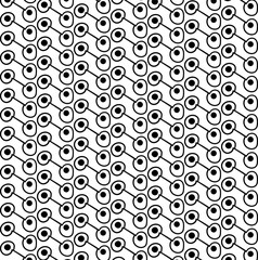 Dots inside the round line and connection lines between them