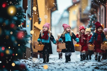 Background St. Thomas' Day( Germany) : Children go door - to - door in costume, singing for sweets on December 21st.