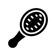 hairbrush glyph icon illustration vector graphic. Simple element illustration vector graphic, suitable for app, websites, and presentations isolated on white background