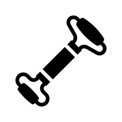 face roller glyph icon illustration vector graphic. Simple element illustration vector graphic, suitable for app, websites, and presentations isolated on white background