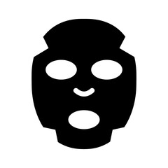 facial mask glyph icon illustration vector graphic. Simple element illustration vector graphic, suitable for app, websites, and presentations isolated on white background