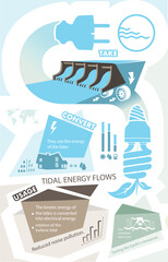 Fototapeta na wymiar infographics renewable energy earth sun, wind and water