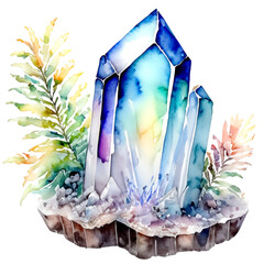 Namalowane kryształy ilustracja
