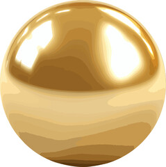 Metallic gold ball clip art