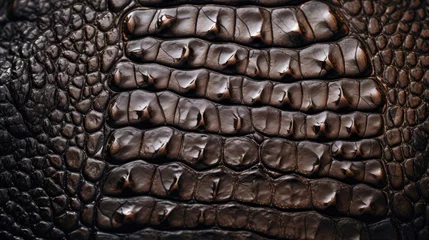 Poster Crocodile skin texture. Background pattern crocodile alligator skin. Reptile skin closeup © megavectors