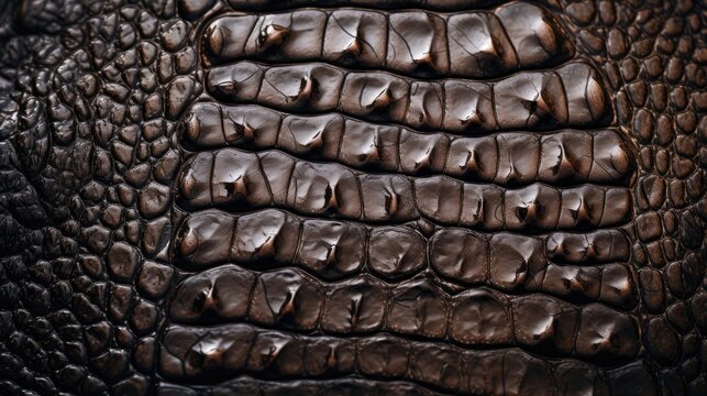 Crocodile skin texture. Background pattern crocodile alligator skin. Reptile skin closeup