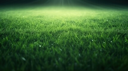 Green grass field background for football and soccer sports, volleyball, evening stadium,...