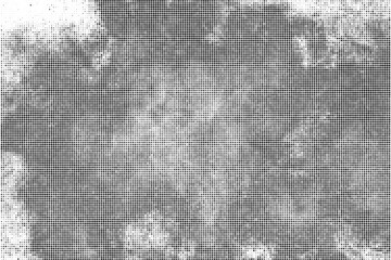 Black Halftone Texture On White Background. Modern Dotted Futuristic Backdrop. Fade Noise Overlay. Digitally Generated Image. Pop Art Style. Vector illustration.