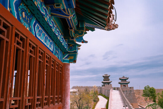 Shaanxi yulin polo walls of ancient tower