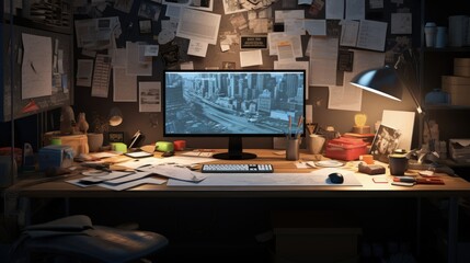 Desk of creative worker. / Modern creative workspace.