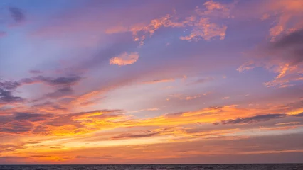 Schilderijen op glas sunset over the sea © Nature Peaceful 
