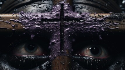 Ash Wednesday Cross. Lent. Christian religion.