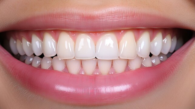 Dental veneers and crowns before and after. Smile makeover with dental ceramic veneers treatment.