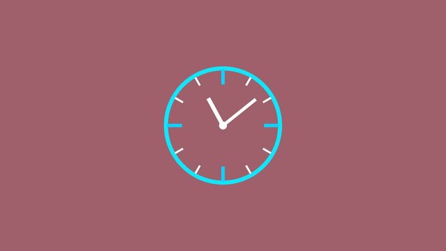 abstract fast timer clock icon animation background  4k 