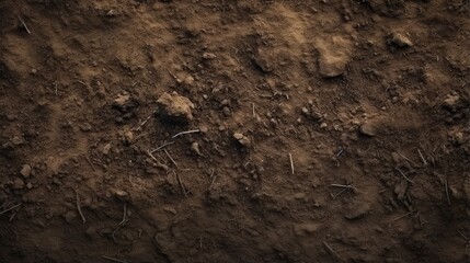 nature ground background, texture of fertile land. soil surface top view - obrazy, fototapety, plakaty