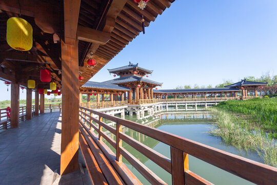 Xi 'an, kunming pool lounge Bridges in the park