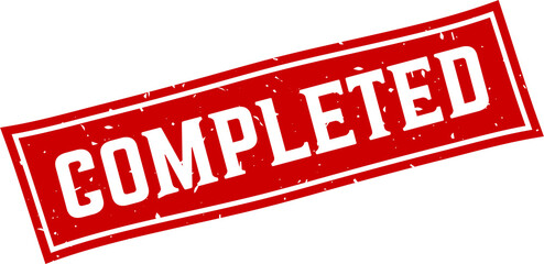 Completed square grunge rubber stamp