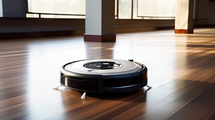 robotic vacuum cleaner on the floor