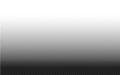 Vertical gradient halftone dotted background. Dots texture banner template. Texture overlay grunge distress linear. Black and white duotone faded effect layout. Vector illustration