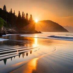 sunrise over the river