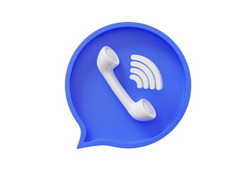 Minimal cartoon style Support consultant talk concept. helpdesk call center customer service via phone on isolated background. social media operator help chat message contact. 3d render elements