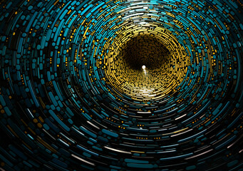 tunnel of light abstract background