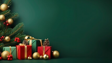 Fototapeta na wymiar christmas tree and gift box
