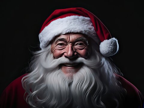 Pap&aacute; Noel con barba blanca larga