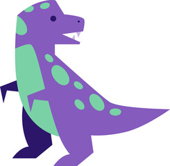 Paper Cut Cartoon Dinosaur Velociraptor