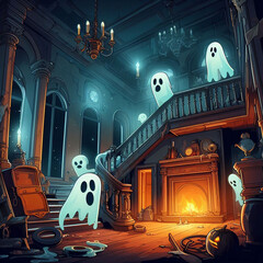 Ghosts in abandoned house