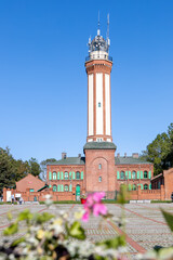 Leuchtturm in Polen Niecxorze  - obrazy, fototapety, plakaty