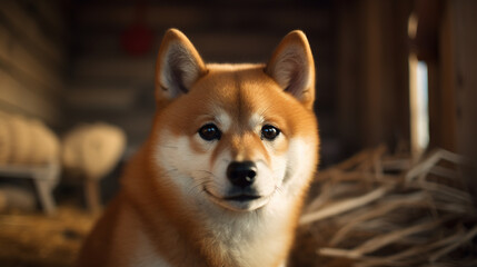 portrait of a shiba inu