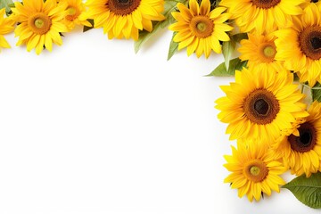 Sunflower Background with copy shape.