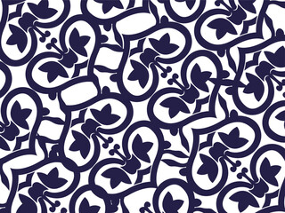 Vector seamless decorative geometric shapes pattern background	