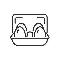 Eggs in Packing, linear icon. Line with editable stroke