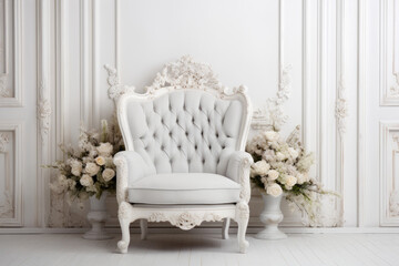Fototapeta premium Antique Chair's Artistic Wooden Carvings