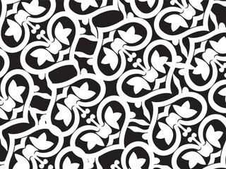 Vector seamless decorative geometric shapes pattern background