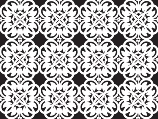 Poster Vector seamless decorative geometric shapes pattern background © MUMU