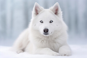 Obraz premium Sublime Pooch: Lighted Canine Silhouette