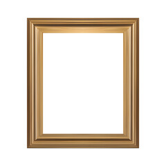 Wooden frame isolated on background, Blank wooden picture frame mockup, Mock up wooden photo frame
