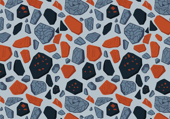 Discover striking elegance with ready-made black and orange stone pattern. Ideal for easy printing – explore now!